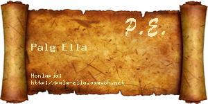 Palg Ella névjegykártya